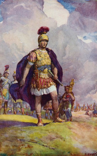 Jules César arrivant en Grande-Bretagne, regardant à travers le Kent - Christopher Clark